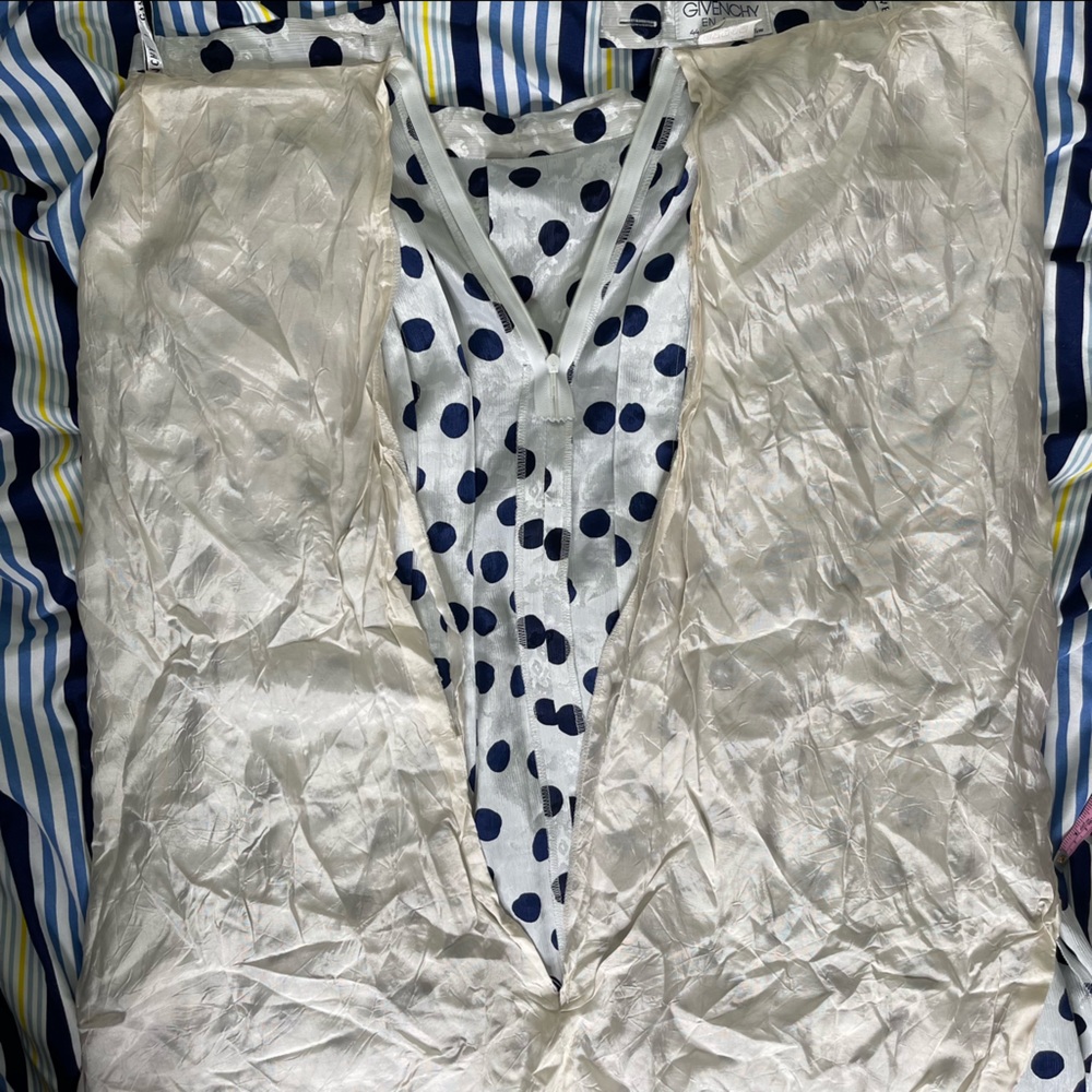 Vintage Givenchy Polka Dot Shimmer Midi Skirt - Picture 14 of 15
